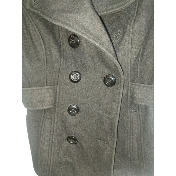 Attention Womens Black Wool Blend Peacoat Jacket Small - Picture 3 of 10
